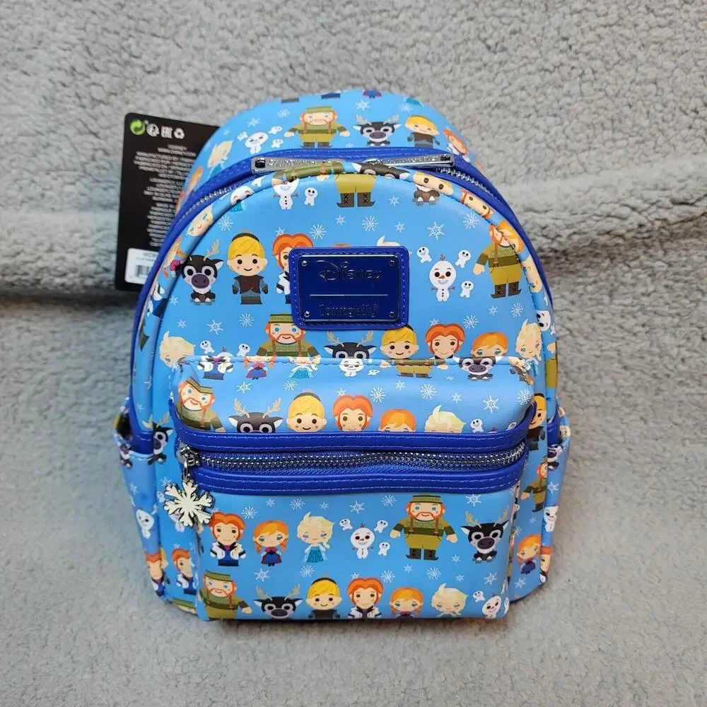 Loungefly Disney Frozen Mini Backpack All Over Design Elsa Anna Olaf Sven NEW